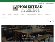 Tablet Screenshot of homesteadfurniturebc.com
